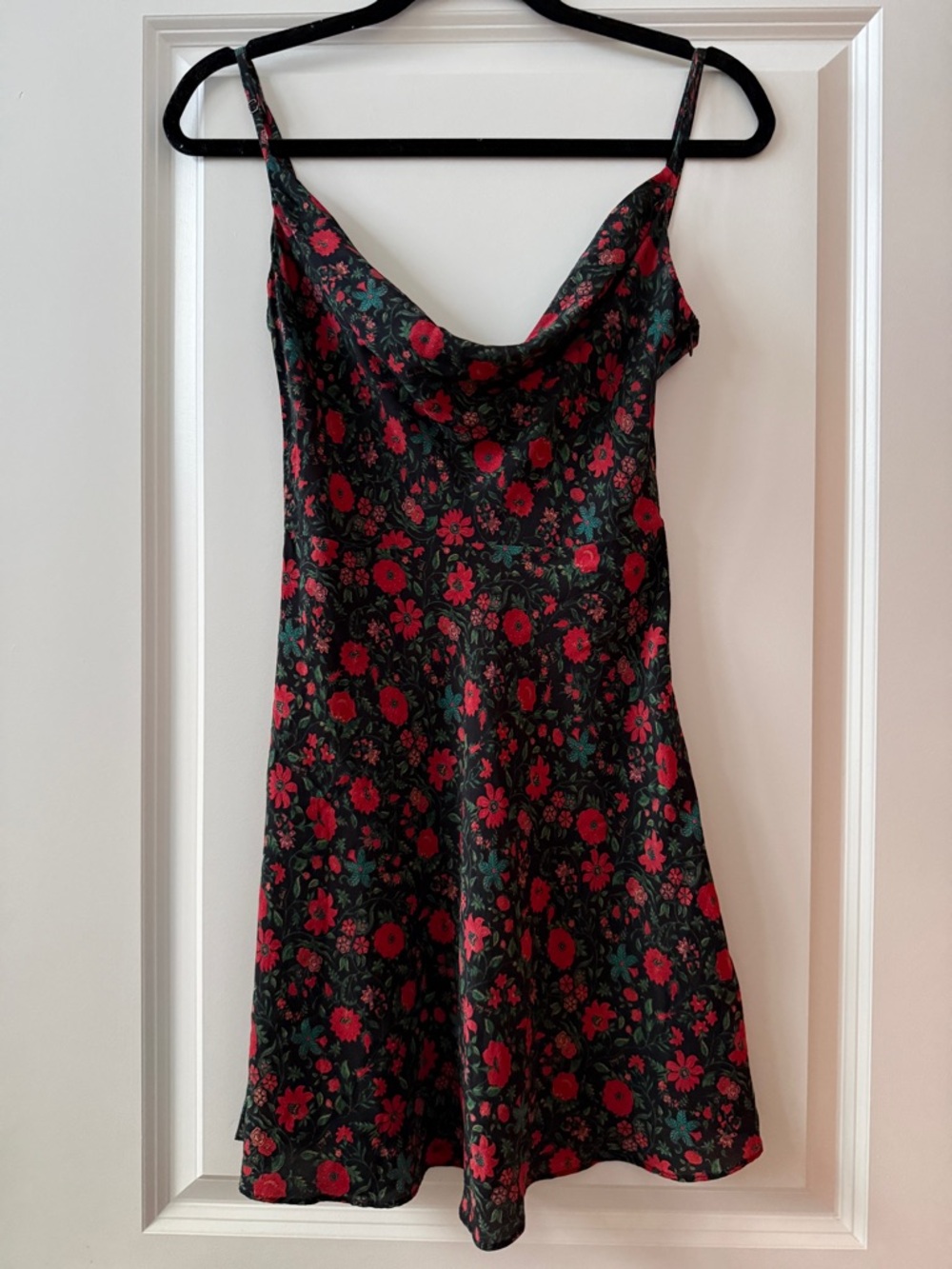 Realisation Par The Montague Silk Mini Dress - Black Batik Floral
